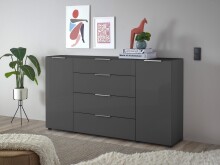 Kommode >Sean< in Anthrazit, - 180x99x40 cm ( BxHxT)
