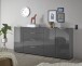 Kommode >Sean< in Anthrazit, - 226x99x40 cm ( BxHxT)