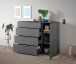 Kommode >Sean< in Anthrazit, - 135x99x40 cm (BxHxT)