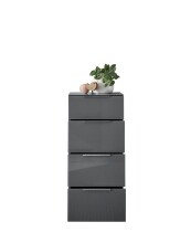 Hochkommode >Sean< in Anthrazit, - 45x99x40 cm (BxHxT)