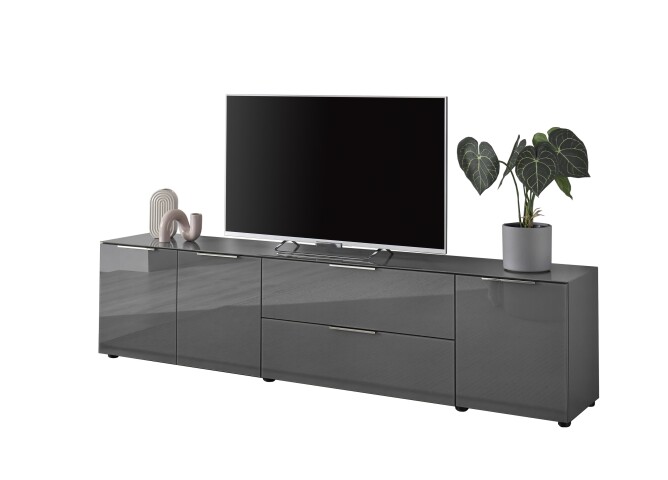 TV-Lowboard >Sean< in Anthrazit, - 226x55x40 cm (BxHxT)