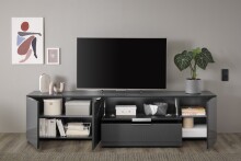 TV-Lowboard >Sean< in Anthrazit, - 226x55x40 cm (BxHxT)