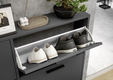 Schuhkipper >See< in Anthrazit, Melaminbeschichtet - 59x103x17cm (BxHxT)