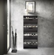Schuhkipper >See< in Anthrazit, Melaminbeschichtet - 59x136x17cm (BxHxT)
