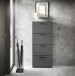 Schuhkipper >See< in Anthrazit, Melaminbeschichtet - 59x136x17cm (BxHxT)