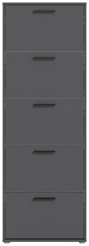 Schuhkipper >See< in Anthrazit, Melaminbeschichtet - 59x169x17cm (BxHxT)