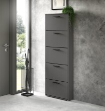Schuhkipper >See< in Anthrazit, Melaminbeschichtet - 59x169x17cm (BxHxT)
