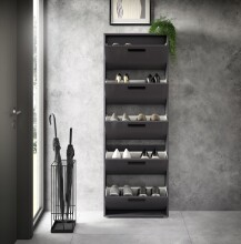Schuhkipper >See< in Anthrazit, Melaminbeschichtet - 59x169x17cm (BxHxT)