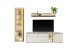 Wohnwand >SANTERNO< (3-teilig) in weiss / Eiche Dekor - 264x197x50 (BxHxT)