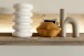 Wohnwand >SANTERNO< (3-teilig) in Soft weiss / Eiche Dekor - 292x197x50 (BxHxT)