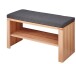 Schuhbank >Nature One< inkl. Kissen, 1 Boden, FSC Kernbuche teilmassiv - 90x48x40cm (B/H/T)
