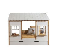 Hausbett >BABS< Lattenrost, teilmassiv eichfarbig /...