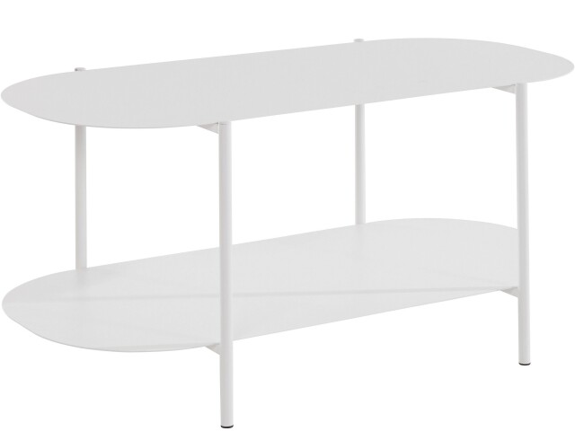 Couchtisch >Stig< in Weiß, Metall - 100x45x50cm (BxHxT)