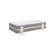 Stapelbett >Moldulo< 2er Set, Lattenrost, grau lackiert - je 203,6x27,5x93,8cm (BxHxT)