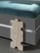 Stapelbett >Moldulo< 2er Set, Lattenrost, grau lackiert - je 203,6x27,5x93,8cm (BxHxT)