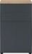 Midischrank >Vinga< 1 Tür, 2 Schubladen, in Grau - 60x102x35cm (BxHxT)