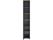 Hochschrank >Vinga< 1 Tür, 3 Böden, Grau / Eiche Dekor - 32x182x35cm (BxHxT)