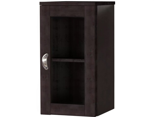 Hängeschrank >Ylva< 1 Tür, 1 Boden, in Braun, massive Kiefer - 30x58x30cm (BxHxT)