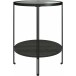 Beistelltisch >Ælva< Glas / Metall, in matt Schwarz - 44x55x44cm (BxHxT)
