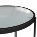 Beistelltisch >Ælva< Glas / Metall, in matt Schwarz - 44x55x44cm (BxHxT)