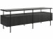 Lowboard >Ælva< Glas / Metall matt Schwarz - 140x50x39cm (BxHxT)