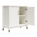 Kommode >Bendik< 2 Türen, 1 Boden, in Weiß, MDF - 84x84x40cm (BxHxT)