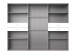 Drehtürenschrank >Taiga< 4 Schübe, 10 Türen, Spiegel, Graphit - 270x208x58cm (BxHxT)