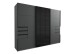 Schwebetürenschrank >Saigon< 6 Schubladen, in GRPAHIT + GLAS SCHWARZ - 270x208x64cm (BxHxT)