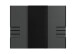 Schwebetürenschrank >Saigon< 6 Schubladen, in GRPAHIT + GLAS SCHWARZ - 270x208x64cm (BxHxT)