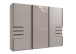 Schwebetürenschrank >Saigon< 6 Schubladen, SAHARAGRAU + GLAS SAHARAGRAU - 270x208x64cm (B/H/T)