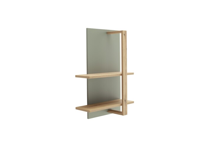Wandboard >MONIZ< in Salbei-Grün/ Eichenfarben Dekor - 65x96x26 (BxHxT)