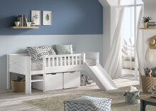 Spielbett >Scott< Rollrost, Rutsche, 90x200cm,...