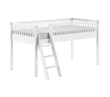 Hochbett >Buche Massiv< Rollrost, 90x200cm, Buche...