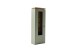 Vitrine >MONIZ< 1 Tür, LED, in Salbei grün / Eichenfarben Dekor - 70x197x38 (BxHxT)