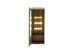 Vitrine >MONIZ< 1 Tür, LED, in Salbei grün / Eichenfarben Dekor - 70x197x38 (BxHxT)