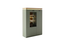 Highboard >MONIZ< 2 Türen, LED, in Salbei...