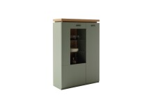 Highboard >MONIZ< 2 Türen, LED, in Salbei...