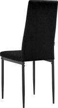 4-Fußstuhl >Maia< (2er-Set) in Schwarz, Samt/Metall - 42x98x53cm (BxHxT)