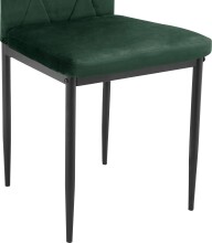 4-Fußstuhl >Maia< (2er-Set) in Grün, Samt/Metall - 42x98x53cm (BxHxT)