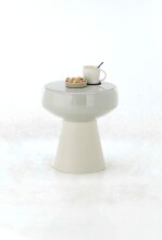 Beistelltisch >1166< in Creme, Eisen - 42x38cm (HxD)