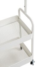 Kleiderständer >54399< auf Rollen, in weiß, Metall-Stahlrohr - 85x155x31cm (BxHxT)