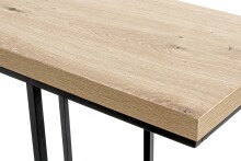 Beistelltisch >54459< in eiche, schwarz, MDF, Metall - 30x60x50cm (BxHxT)