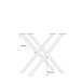 Tischgestell >TABLES< (2er-Set) X-Form, in schwarz, Metall - 71x72x19,2cm (BxHxT)