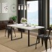 Tischplatte >TABLES< in Weiss - 160x3,8x90cm (BxHxT)