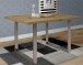 Esstisch >TABLES< Artisan Eiche Dekor, U-Gestell Rohstahl - 140x74,7x90cm (BxHxT)