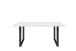 Esstisch >TABLES< in Weiss, U-Metallgestell schwarz - 160x74,7x90cm (BxHxT)