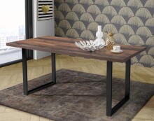Esstisch >TABLES< in Old – Wood Vintage, U-Metallfüße schwarz - 140x74,7x90cm (BxHxT)