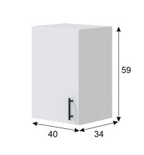Mehrzweckschrank-Set >KIRA< in Weiß glänzend (Türen und Schublandenfront)