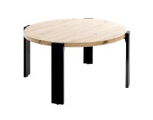 Couchtisch >54462< in eiche, schwarz, MDF, Metall -...