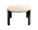 Couchtisch >54462< in eiche, schwarz, MDF, Metall - 42x75cm (HxD)
